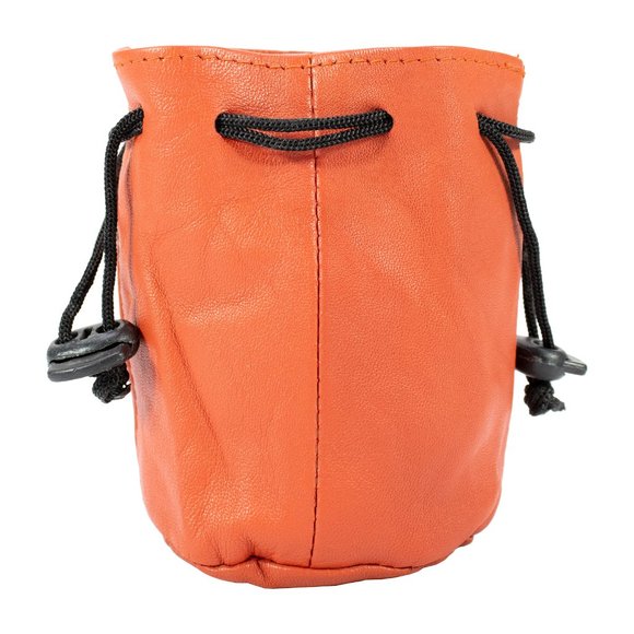 Genuine Leather Drawstring Soft Wrist Pouch for Women's - Picture 4 of 5